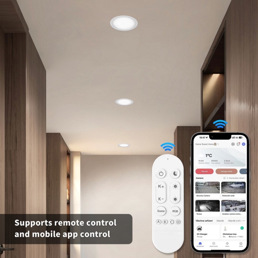 Immax NEO 07294L - LED dimmbares Einbau-Downlight DOWN LED/36W/230V Wi-Fi Tuya Ø 23 cm weiß