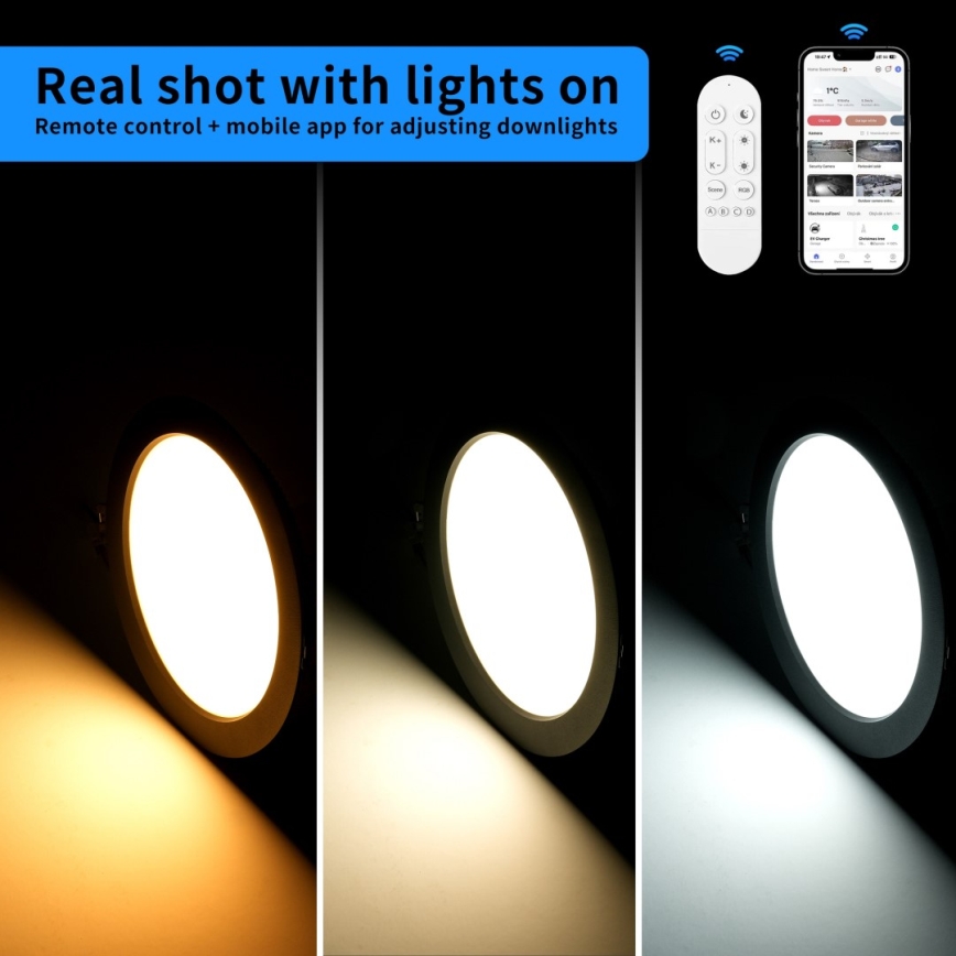 Immax NEO 07294L - LED dimmbares Einbau-Downlight DOWN LED/36W/230V Wi-Fi Tuya Ø 23 cm weiß