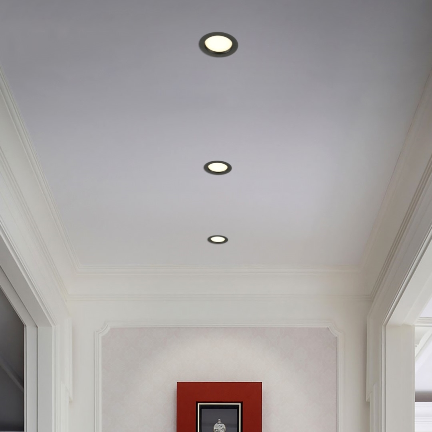 Immax NEO 07294L - dimmbares LED-Einbau-Downlight DOWN LED/12W/230V Wi-Fi Ø 12 cm schwarz