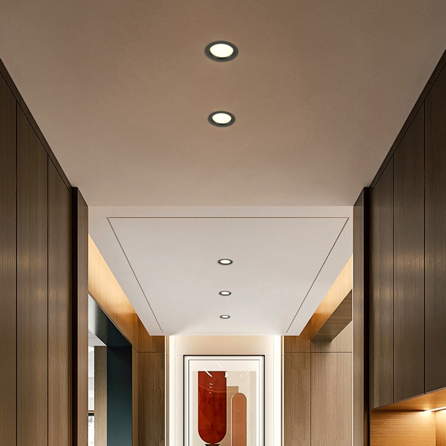 Immax NEO 07294L - dimmbares LED-Einbau-Downlight DOWN LED/12W/230V Wi-Fi Ø 12 cm schwarz