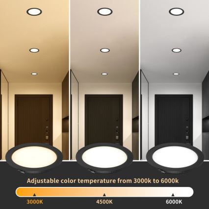 Immax NEO 07294L - dimmbares LED-Einbau-Downlight DOWN LED/36W/230V Wi-Fi Tuya Ø 23 cm schwarz