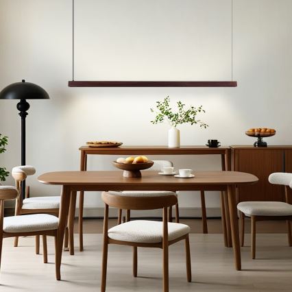 Immax NEO 07301L - LED-dimmbarer Seil-Pendelleuchte MADEIRA LED/33W/230V Wi-Fi Tuya 152 cm Nussbaum + Fernbedienung