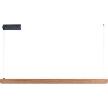 Immax NEO 07303L - dimmbare LED-Pendelleuchte mit Kabelaufhängung MADEIRA LED/26W/230V Wi-Fi Tuya 122 cm Eiche + Fernbedienung