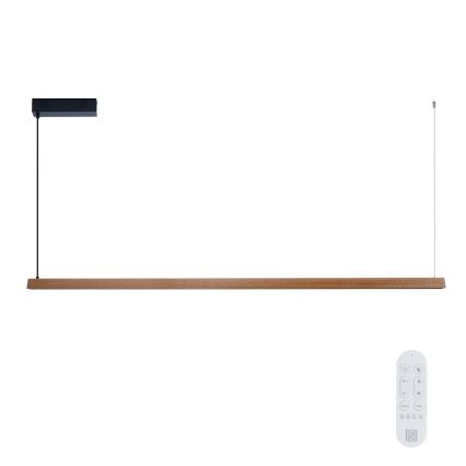 Immax NEO 07305L - LED-dimmbare Pendelleuchte an Seil MADEIRA LED/44W/230V Wi-Fi Tuya 202 cm Eiche + Fernbedienung