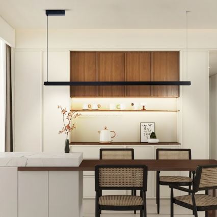 Immax NEO 07308L - LED-dimmbarer Pendelleuchte an Kabel MADEIRA LED/44W/230V Wi-Fi Tuya 202 cm schwarz + Fernbedienung