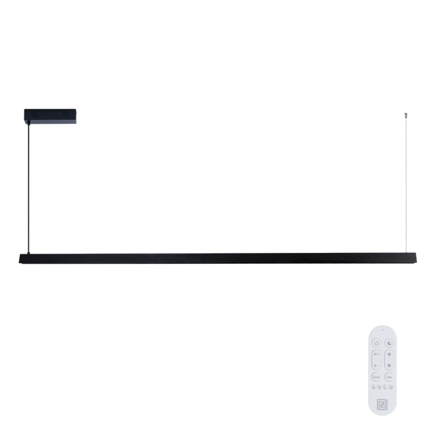 Immax NEO 07308L - LED-dimmbarer Pendelleuchte an Kabel MADEIRA LED/44W/230V Wi-Fi Tuya 202 cm schwarz + Fernbedienung