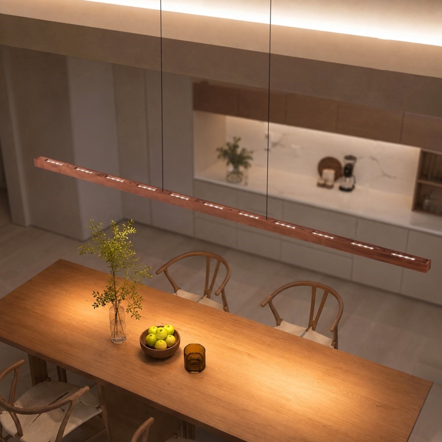 Immax NEO 07309L - LED-dimmbare Pendelleuchte an Kabel mit Sensor MADEIRA LED/37W/230V 157 cm Walnuss