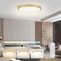 Immax NEO 07312L - Dimmbare LED-Deckenleuchte SEMPLICI LED/128W/230V Ø 100 cm, Wi‑Fi Tuya, goldfarben, inkl. Fernbedienung