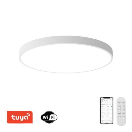Immax NEO 07315L - LED-dimmbare Deckenleuchte SEMPLICI LED/96W/230V Ø 80 cm Wi-Fi Tuya weiß + Fernbedienung