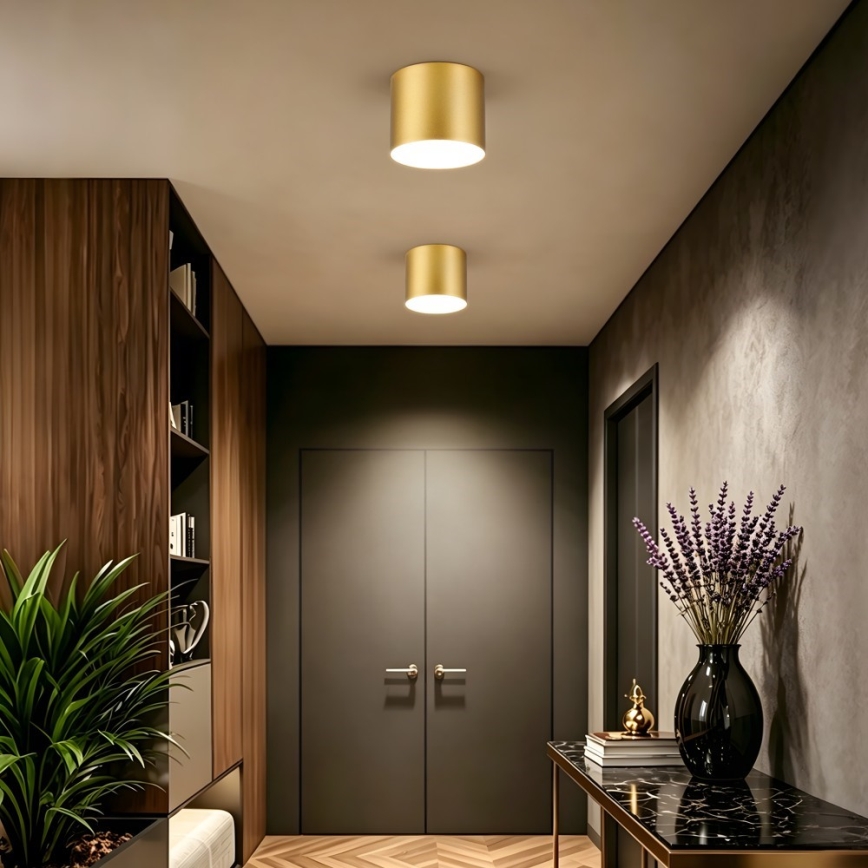 Immax NEO 07318L - Dimmbare LED-Deckenleuchte RONDATE LED/32W/230V Ø 16,5 cm Wi-Fi Tuya, goldfarben