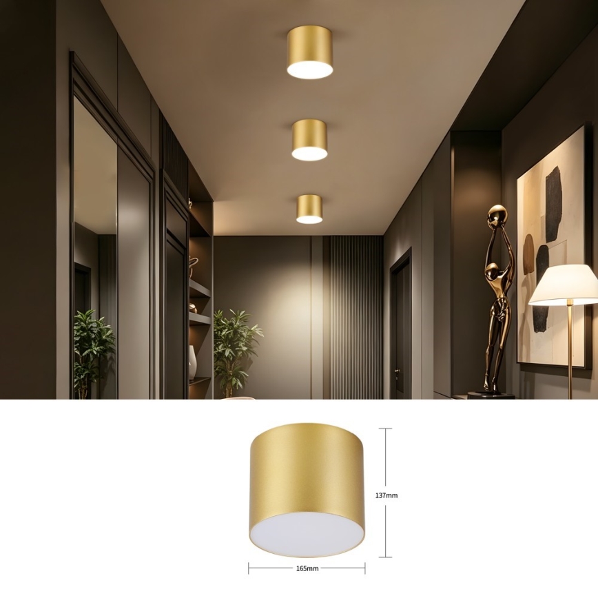Immax NEO 07318L - Dimmbare LED-Deckenleuchte RONDATE LED/32W/230V Ø 16,5 cm Wi-Fi Tuya, goldfarben