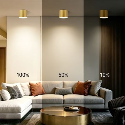 Immax NEO 07318L - LED dimmbare Deckenleuchte RONDATE LED/32W/230V Ø 16,5 cm Wi‑Fi Tuya goldfarben