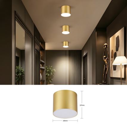 Immax NEO 07318L - LED dimmbare Deckenleuchte RONDATE LED/32W/230V Ø 16,5 cm Wi‑Fi Tuya goldfarben