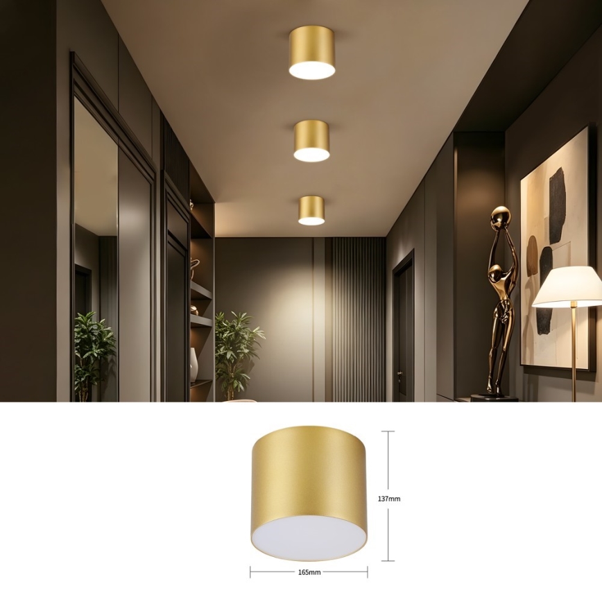 Immax NEO 07318L - LED dimmbare Deckenleuchte RONDATE LED/32W/230V Ø 16,5 cm Wi‑Fi Tuya goldfarben