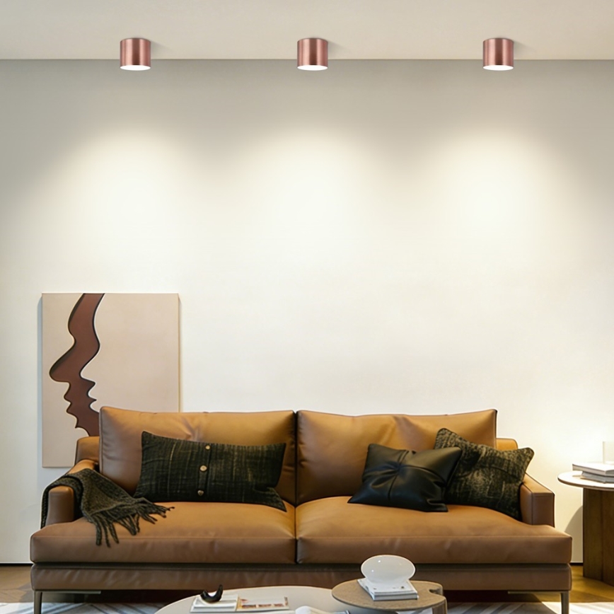 Immax NEO 07319L - RONDATE dimmbare LED-Deckenleuchte LED/18W/230V Ø 11,5 cm, Wi‑Fi (Tuya), Roségold