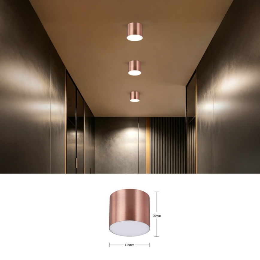 Immax NEO 07319L - dimmbare LED-Deckenleuchte RONDATE LED/18W/230V Ø 11,5 cm Wi-Fi Tuya Roségold