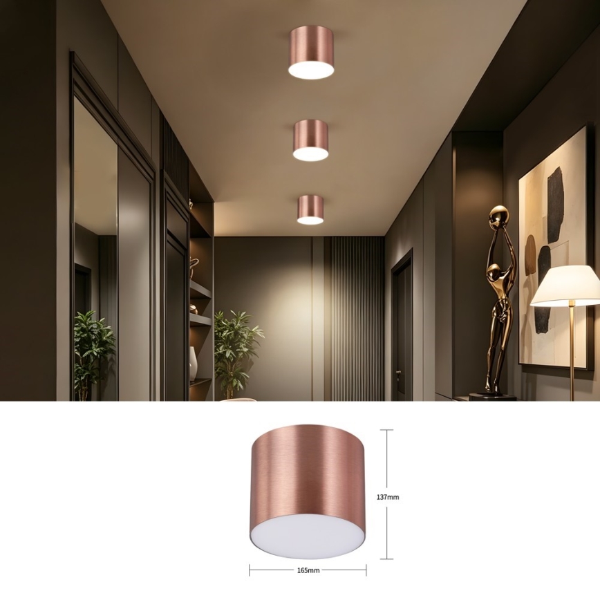 Immax NEO 07320L - dimmbare LED-Deckenleuchte RONDATE LED/32W/230V Ø 16,5 cm Wi-Fi Tuya Roségold