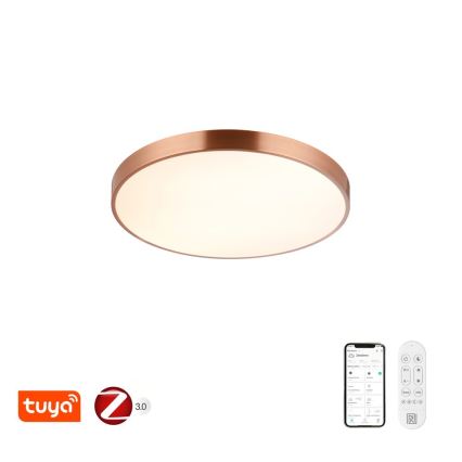 Immax NEO 07322L - dimmbare LED-Deckenleuchte NEO LITE SEMPLICI LED/60W/230V Ø 60 cm Tuya Roségold + Fernbedienung