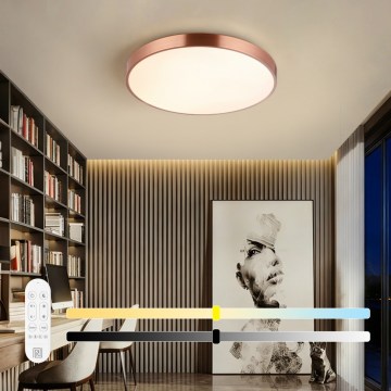 Immax NEO 07322L - LED-dimmbare Deckenleuchte NEO LITE SEMPLICI LED/60W/230V, Ø 60 cm, kupferfarben + Fernbedienung