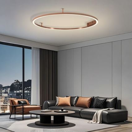 Immax NEO 07325-120C - dimmbar LED-Deckenleuchte FINO LED/72W/230V 120 cm Tuya Roségold + Fernbedienung