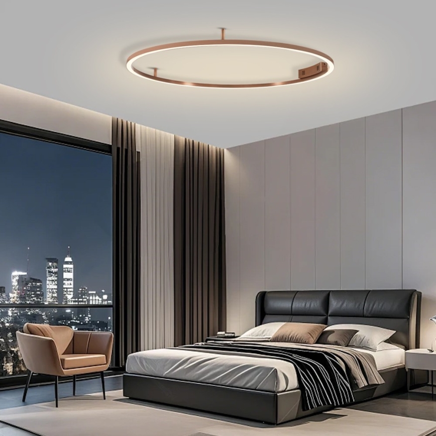 Immax NEO 07325-120C - dimmbar LED-Deckenleuchte FINO LED/72W/230V 120 cm Tuya Roségold + Fernbedienung