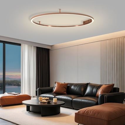 Immax NEO 07325-120C - dimmbar LED-Deckenleuchte FINO LED/72W/230V 120 cm Tuya Roségold + Fernbedienung