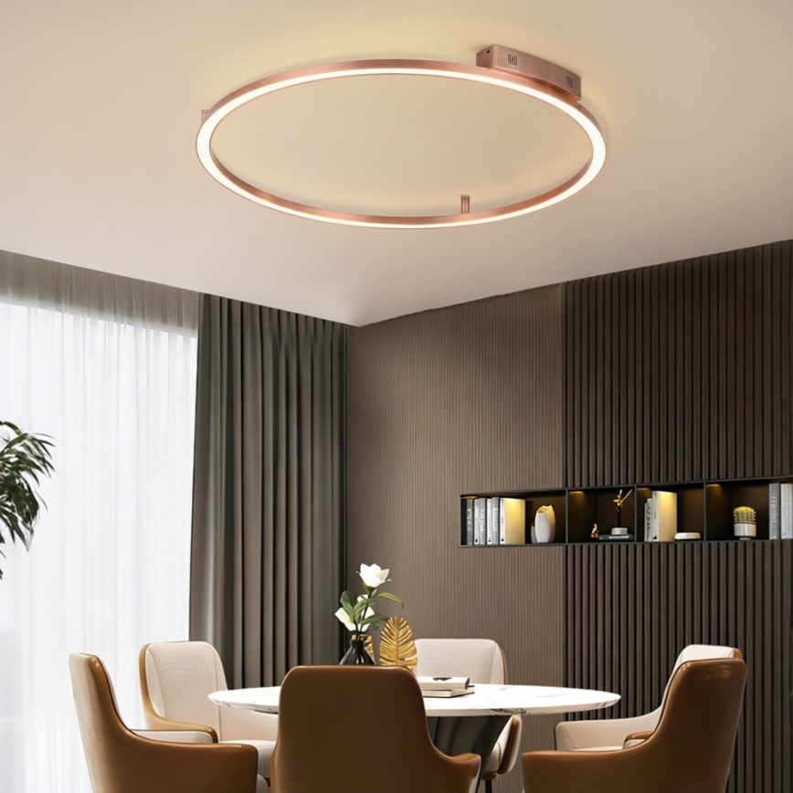 Immax NEO 07325-120C - dimmbar LED-Deckenleuchte FINO LED/72W/230V 120 cm Tuya Roségold + Fernbedienung