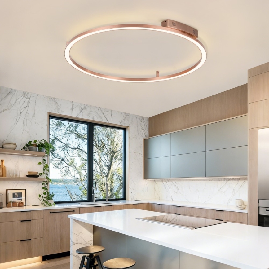 Immax NEO 07325-120C - dimmbar LED-Deckenleuchte FINO LED/72W/230V 120 cm Tuya Roségold + Fernbedienung