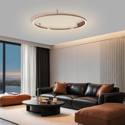 Immax NEO 07326-80C - dimmbare LED-Deckenleuchte FINO LED/55W/230V 80 cm Tuya Roségold + Fernbedienung