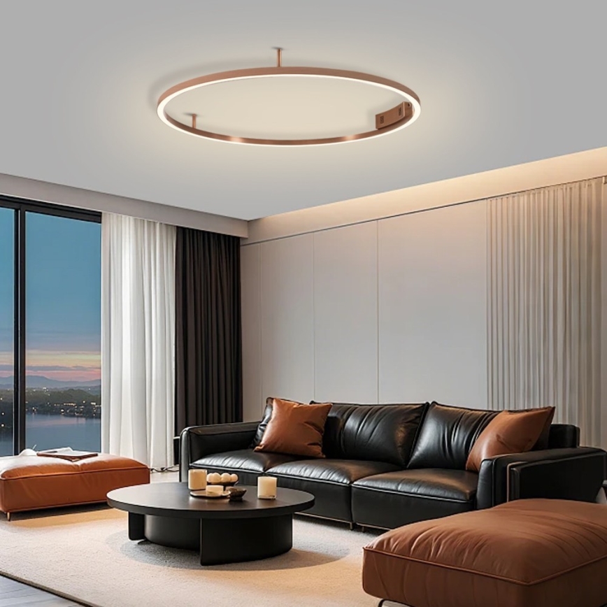 Immax NEO 07326-80C - dimmbare LED-Deckenleuchte FINO LED/55W/230V 80 cm Tuya Roségold + Fernbedienung