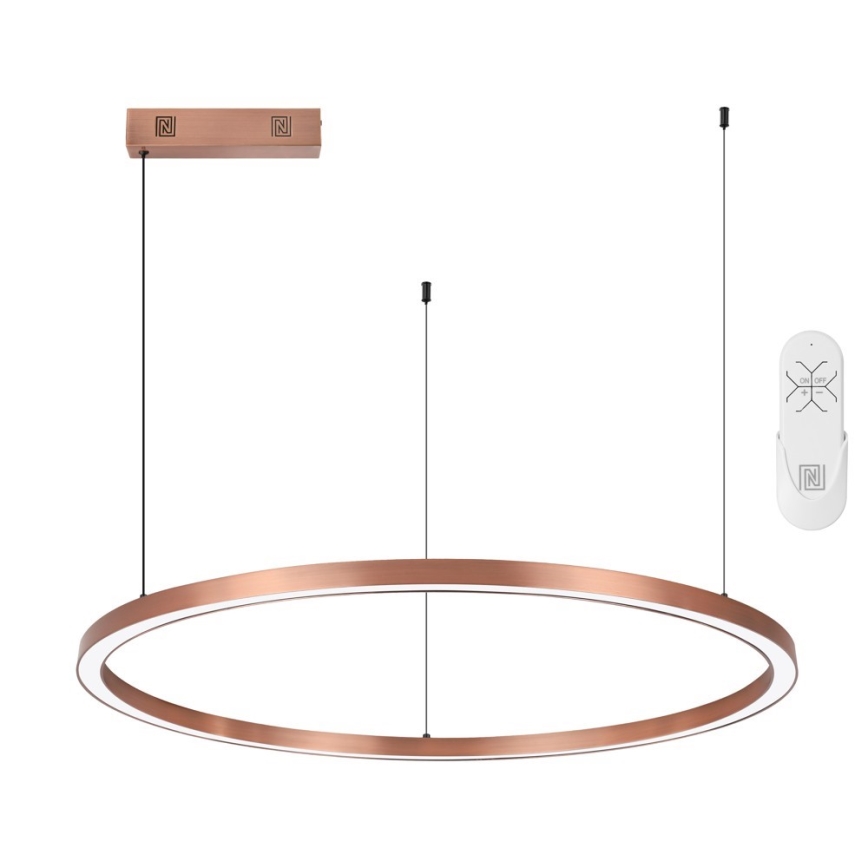 Immax NEO 07327L - LED dimmbare Hängeleuchte FINO an Seil LED/55W/230V 80 cm Tuya Roségold + Fernbedienung