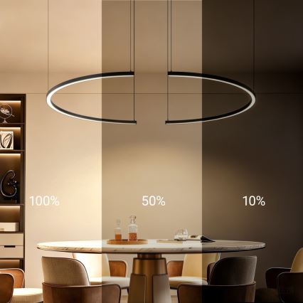 Immax NEO 07329L - LED-dimmbare Pendelleuchte an Kabel FINO LED/72W/230V 120 cm Tuya schwarz + Fernbedienung