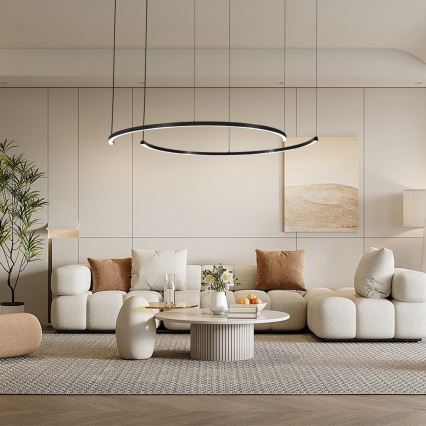 Immax NEO 07329L - LED-dimmbare Pendelleuchte an Kabel FINO LED/72W/230V 120 cm Tuya schwarz + Fernbedienung