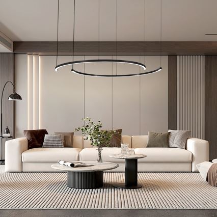 Immax NEO 07329L - LED-dimmbare Pendelleuchte an Kabel FINO LED/72W/230V 120 cm Tuya schwarz + Fernbedienung
