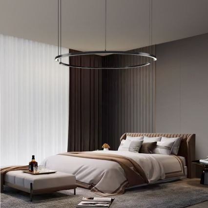 Immax NEO 07329L - LED-dimmbare Pendelleuchte an Kabel FINO LED/72W/230V 120 cm Tuya schwarz + Fernbedienung