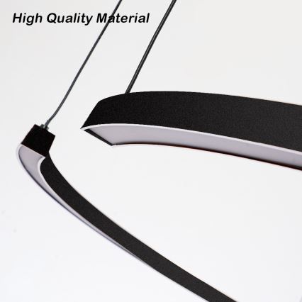 Immax NEO 07329L - LED-dimmbare Pendelleuchte an Kabel FINO LED/72W/230V 120 cm Tuya schwarz + Fernbedienung