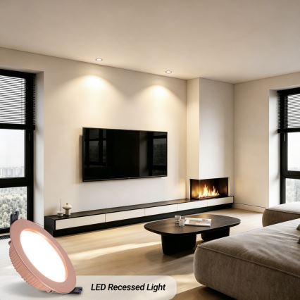 Immax NEO 07330L - dimmbares LED-Einbau-Downlight LED/12W/230V Wi-Fi Tuya Ø 12 cm Roségold