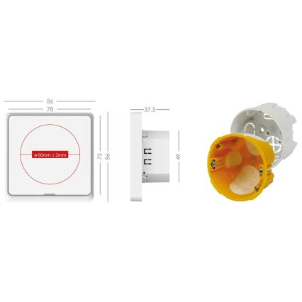 Immax NEO 07512L - 1-Tasten-Schalter SMART 230V Wi-Fi Tuya