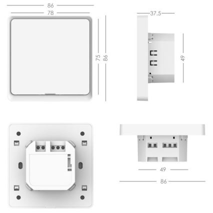 Immax NEO 07512L - 1-Tasten-Schalter SMART 230V Wi-Fi Tuya