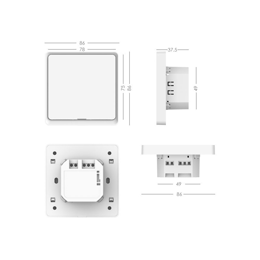 Immax NEO 07512L - 1-Tasten-Schalter SMART 230V Wi-Fi Tuya