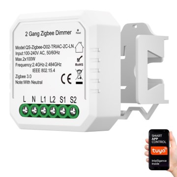 Immax NEO 07520L - Dimmbares Smart-Steuergerät V5 2-Tasten Tuya