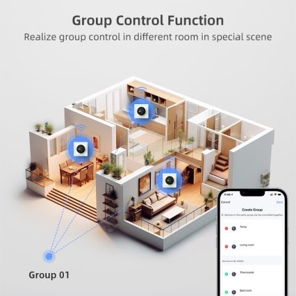 Immax NEO 07534L - SMART-Thermostat für Fußbodenheizung 230V/3A Wi-Fi Tuya