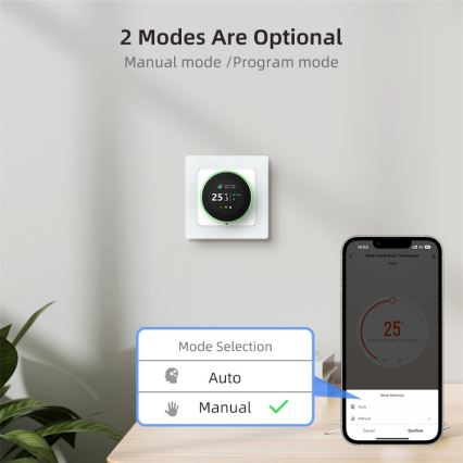 Immax NEO 07535L - Thermostat für elektrische Fußbodenheizung SMART 230V/16A Wi-Fi Tuya