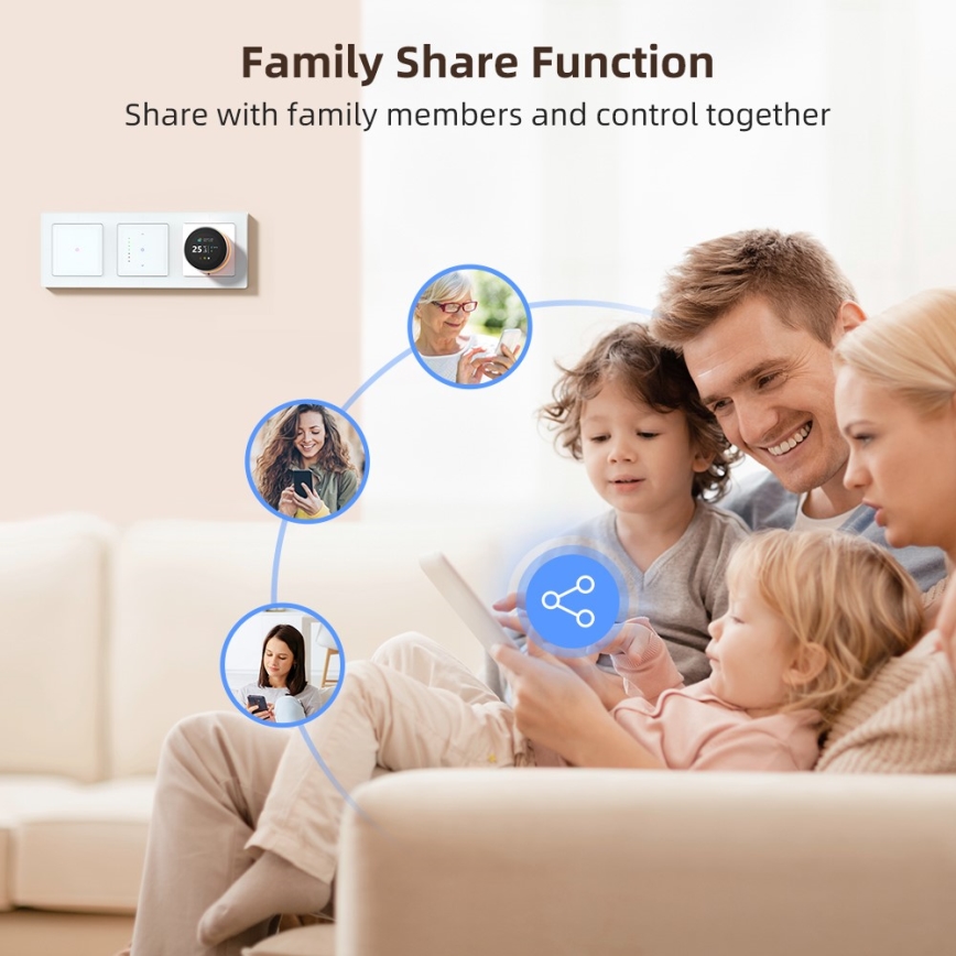 Immax NEO 07539L - 2-Tasten-Smart-Schalter 230 V Wi‑Fi (Tuya)