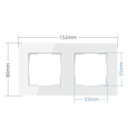 Immax NEO 07541L - Rahmen für Schalter, Steckdosen und Thermostate, 2-fach