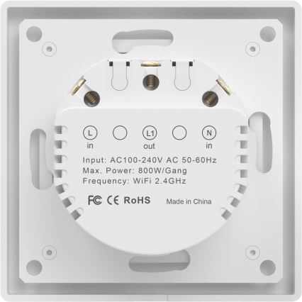 Immax NEO 07549L - SMART-Wandschalter, 1 Taste, 230 V