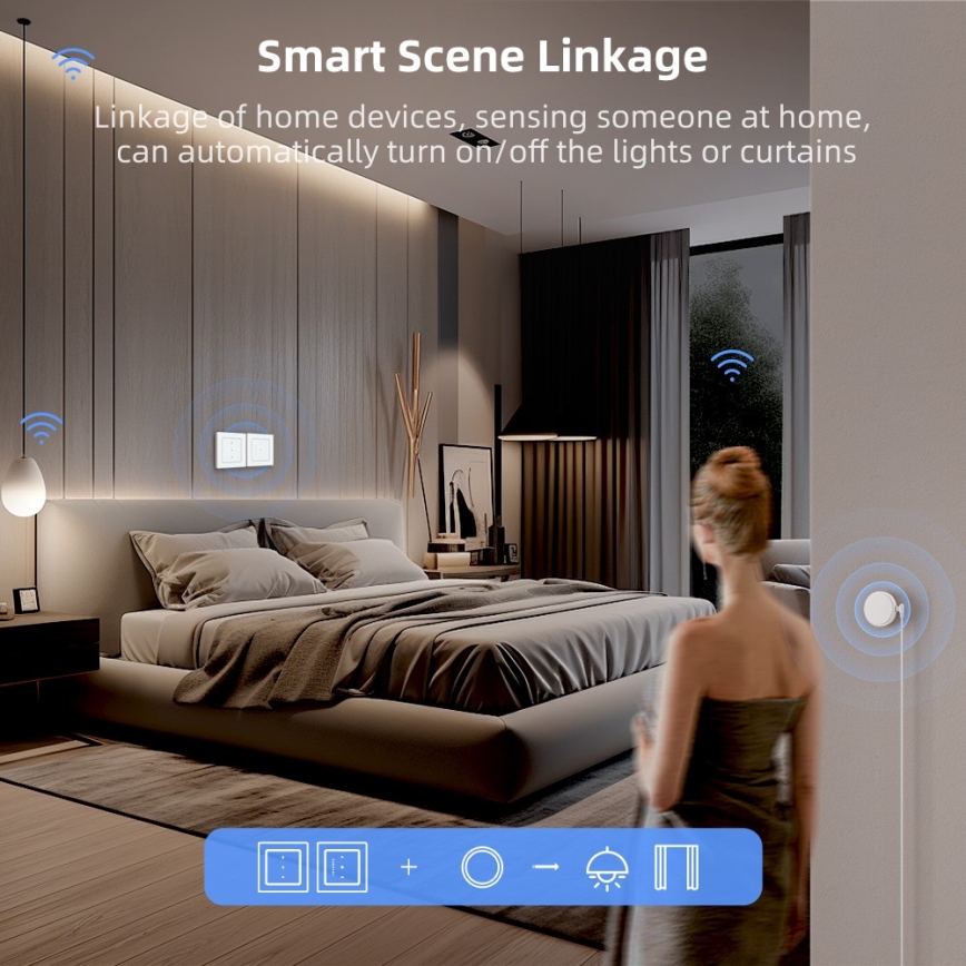 Immax NEO 07551L - Intelligenter Schalter zur Steuerung von Jalousien und Rollläden, 230V, Tuya