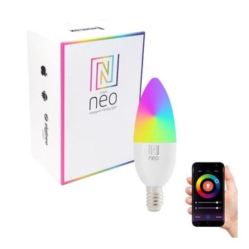 Immax NEO 07716L - LED RGB dimmbare Glühbirne E14/5,5W/230V Wi-Fi