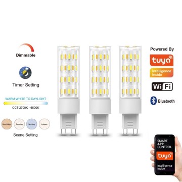 Immax NEO 07763C - SET 3x Dimmbare LED-Glühbirne NEO LITE G9/4W/230V 2700-6500K Wi-Fi Tuya