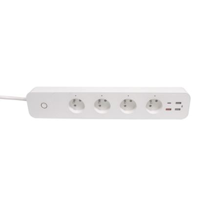 Immax NEO 07771L - Smart-Verlängerungskabel NEO LITE 4x AC + 3x USB + 1x USB-C, Wi-Fi (Tuya)